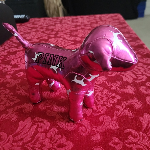 PINK Victoria’s Secret LOVE dog pink and silver MINI dog - Picture 3 of 3